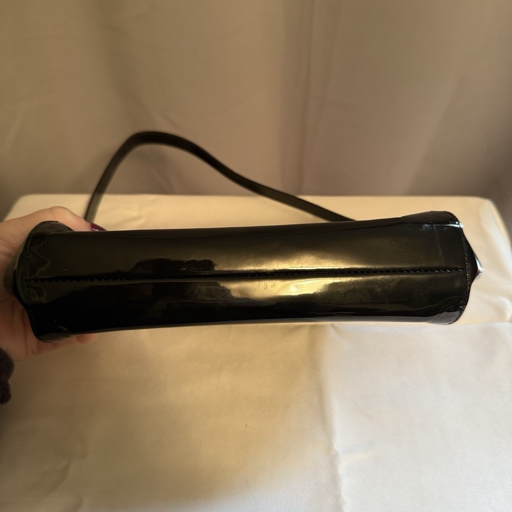 Rare Vintage Coach 2001 Black Patent Leather Shoulder Evening Bag Clutch Purse - Picture 3 of 14
